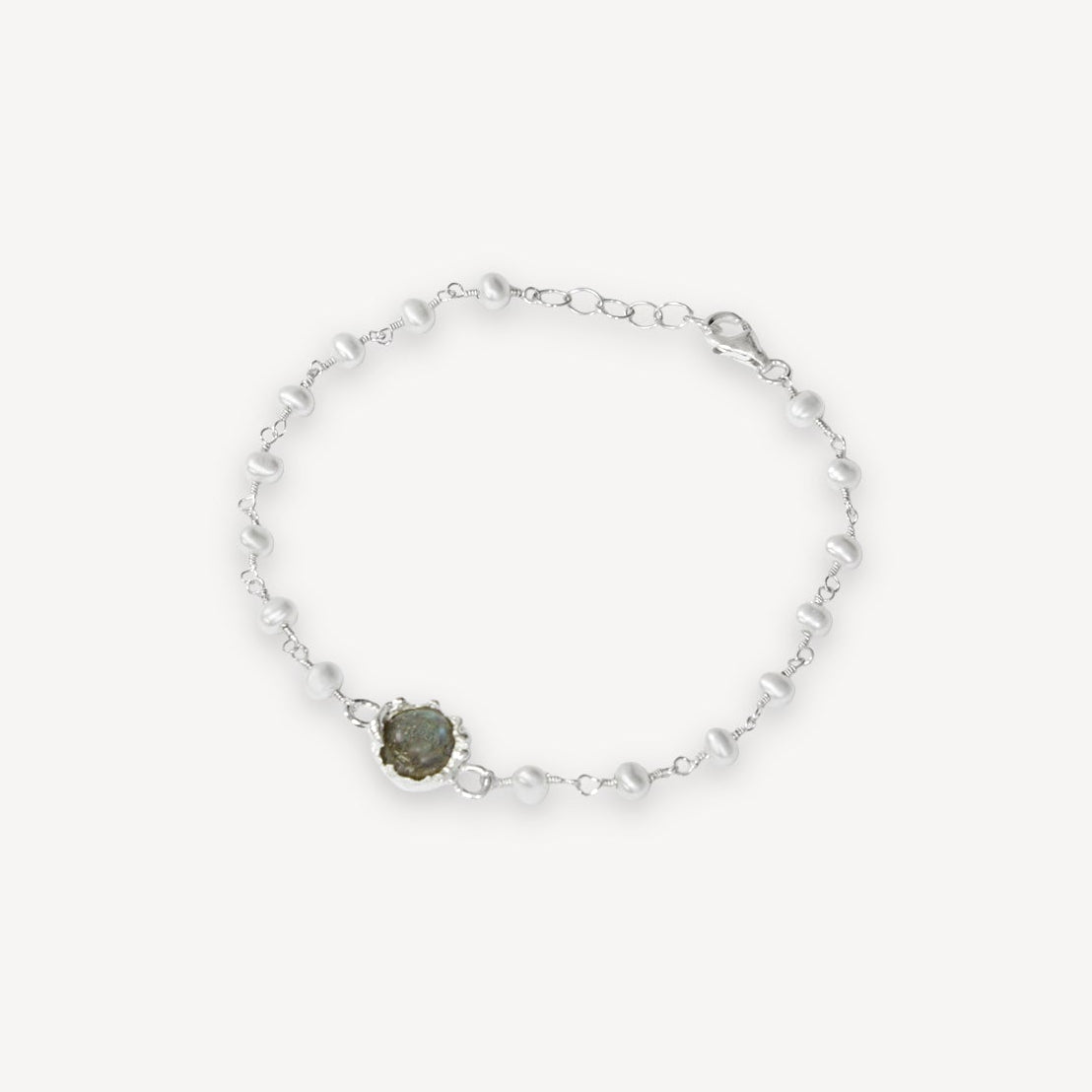 Labradorite & Pearl Bracelet