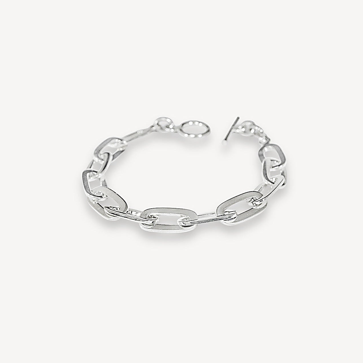 Bracelet à maillons plats - Argent
