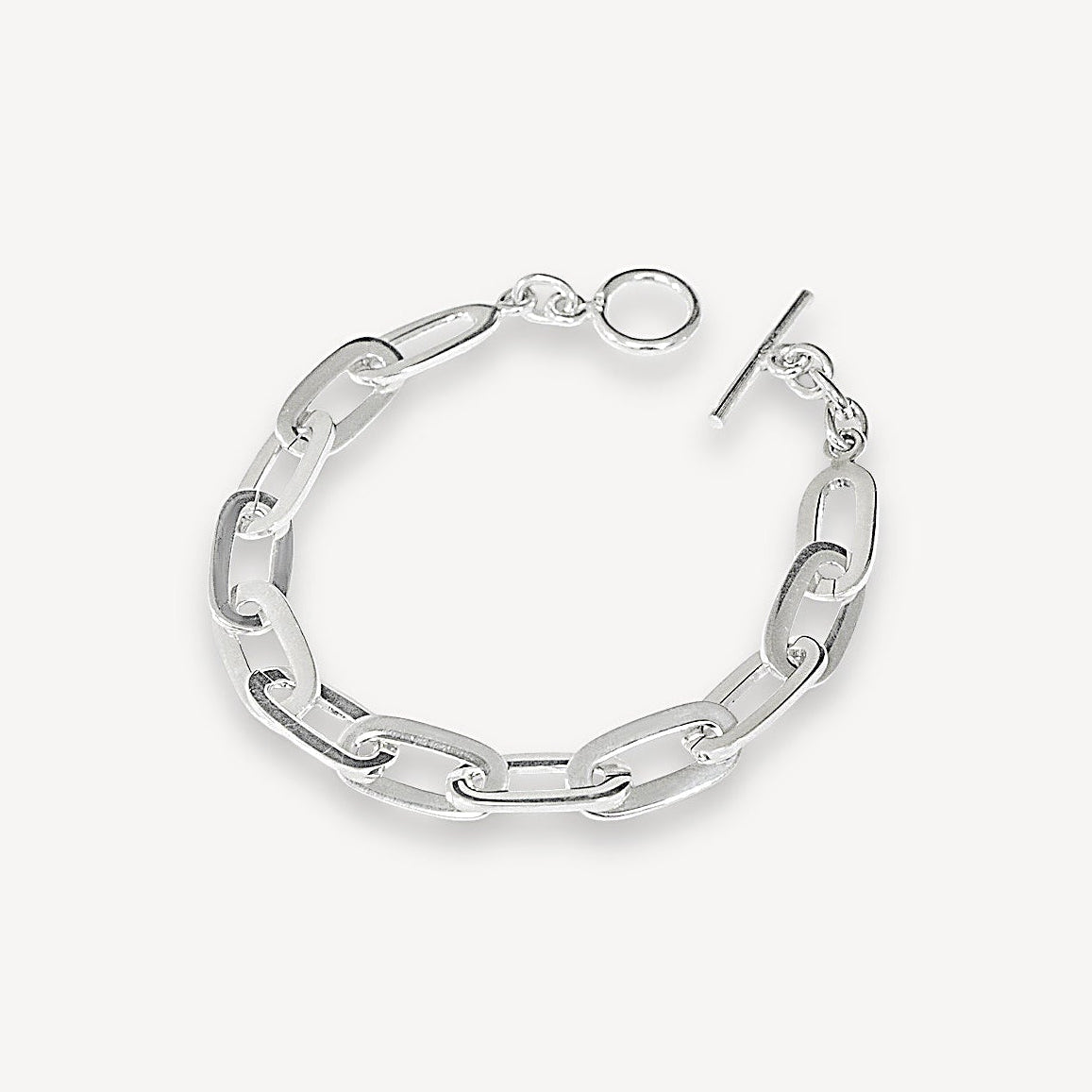 Bracelet à maillons plats - Argent