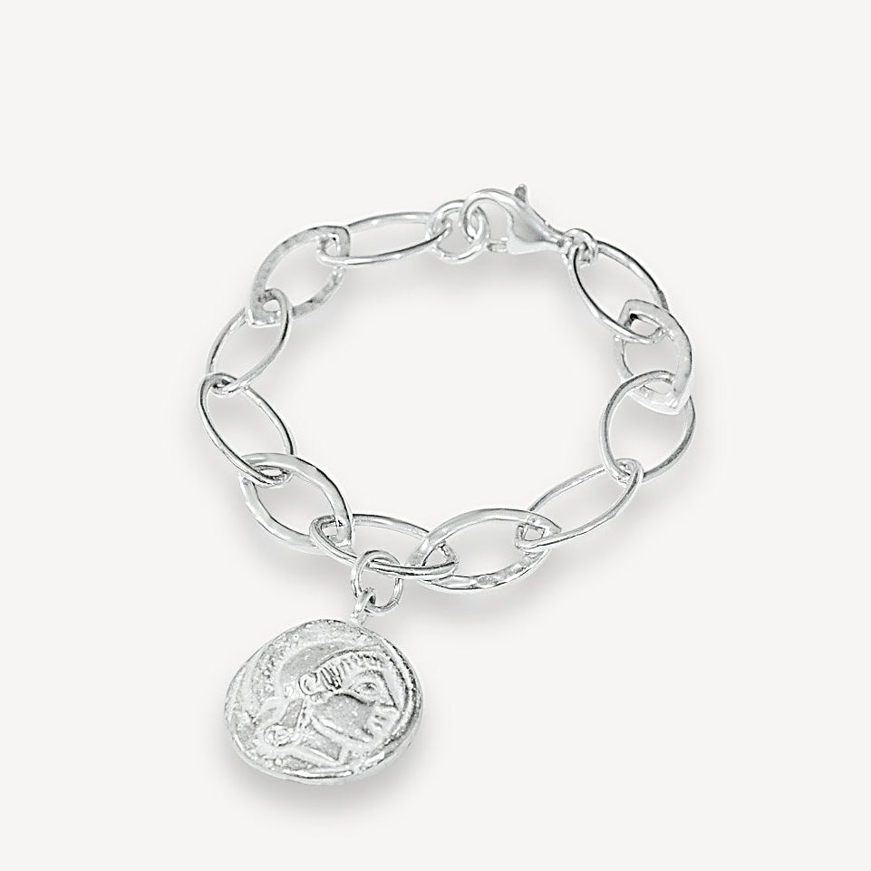 Coin Charm Bracelet - Silver