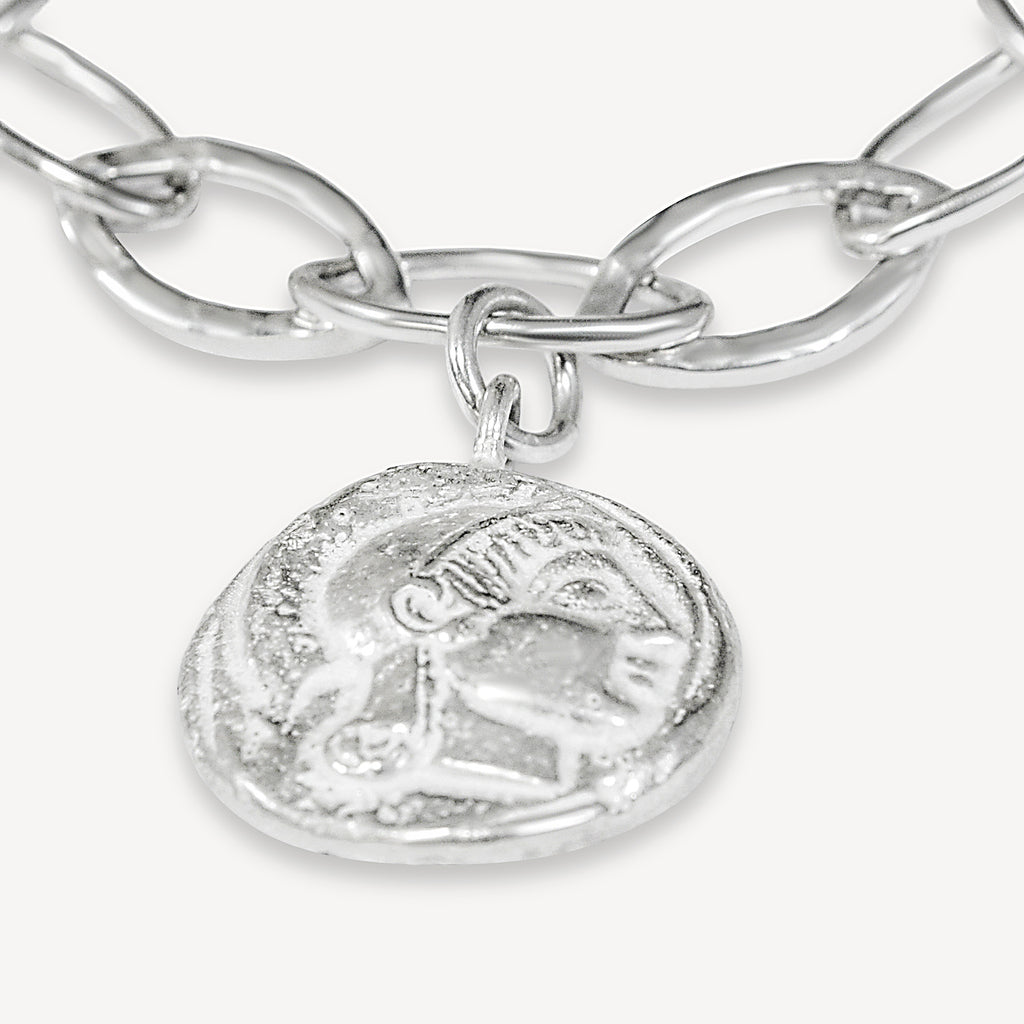 Coin Charm Bracelet - Silver