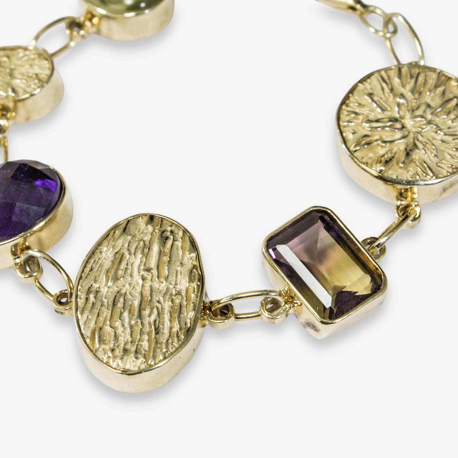 Amethyst, Citrine & Ametrine Bracelet - Vermeil