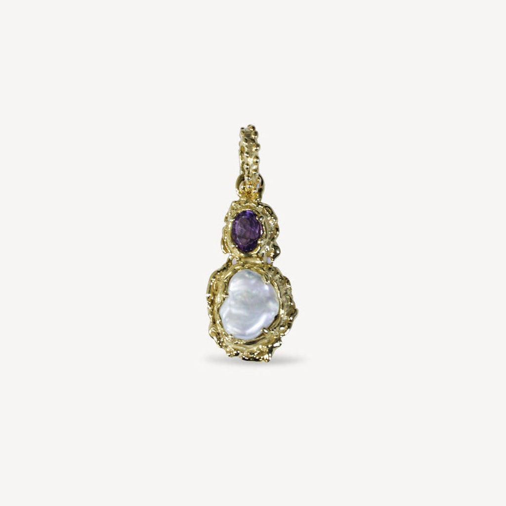 Pearl & Amethyst Pendant - Vermeil