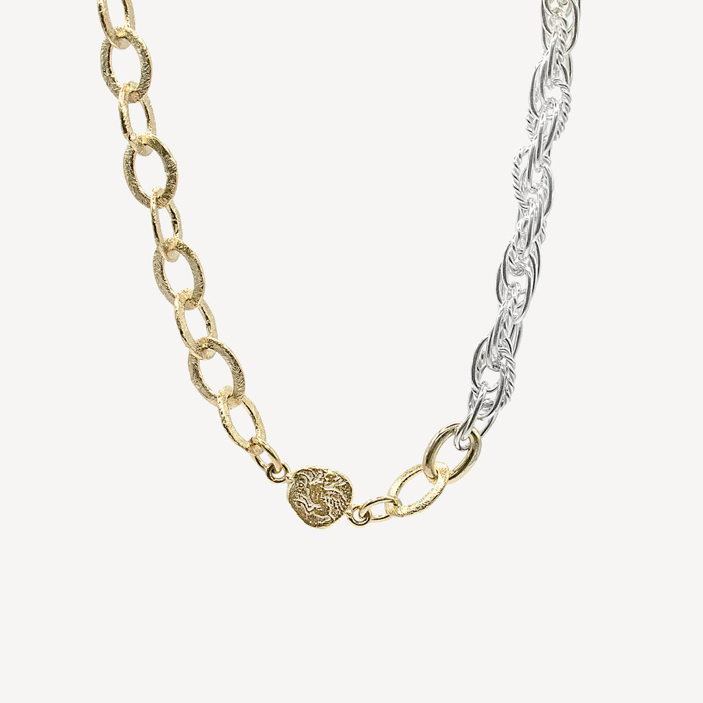 Coin Mixed Metals Necklace
