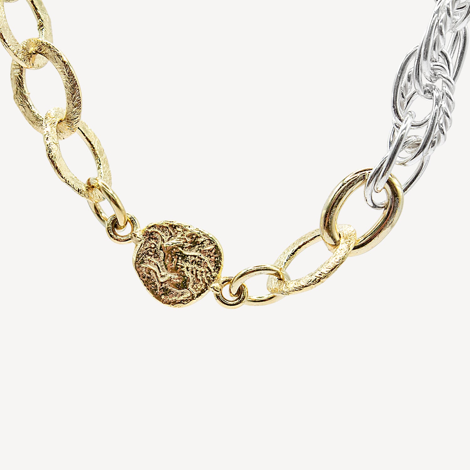 Coin Mixed Metals Necklace