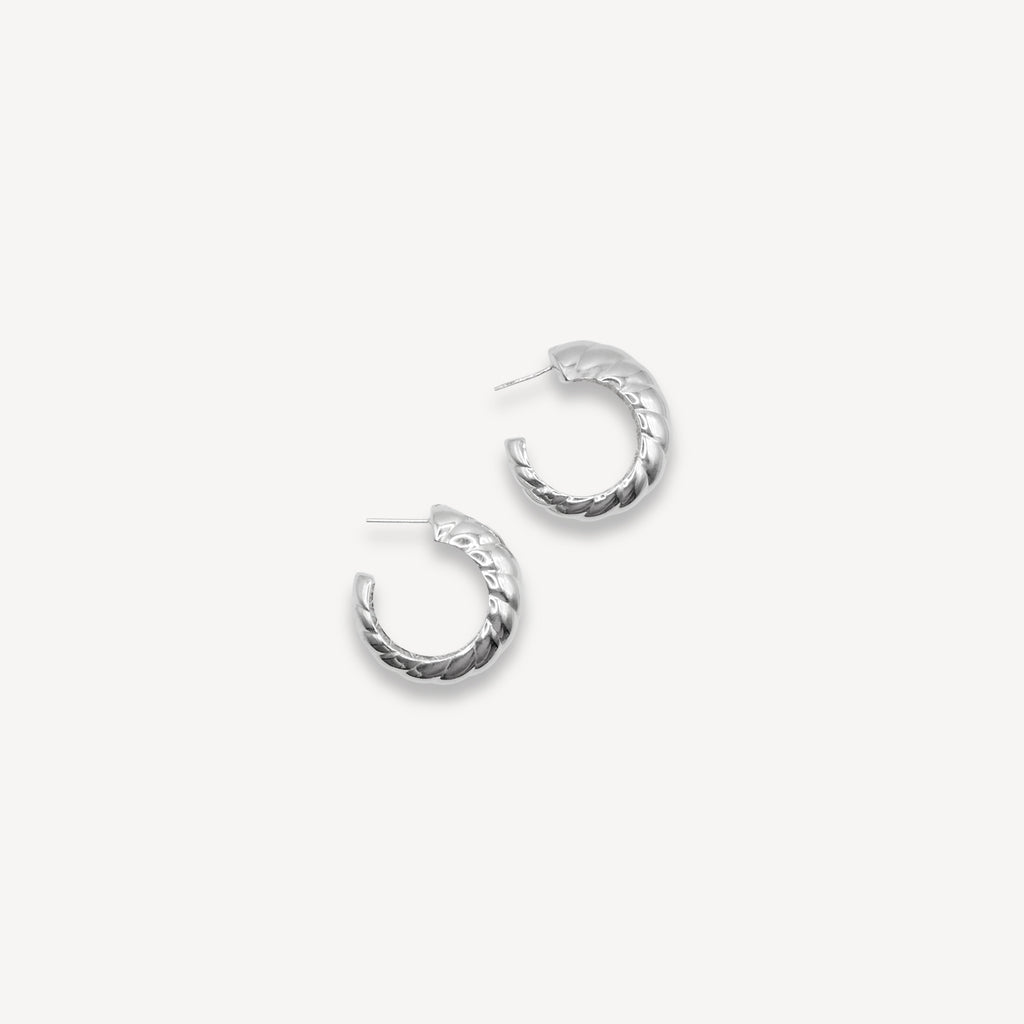 Caracol Mini Hoops - Silver