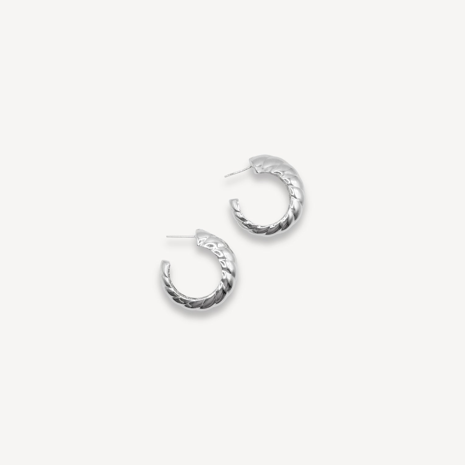 Caracol Mini Hoops - Silver