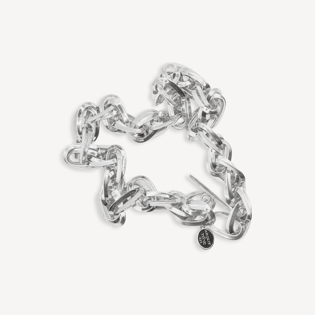 Statement Chain Necklace - Silver