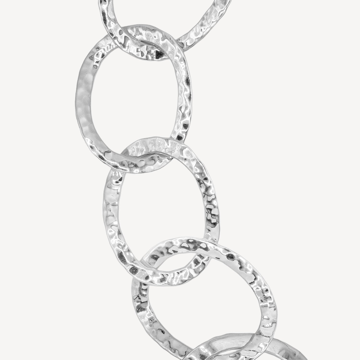 Textured link Necklace - Silver