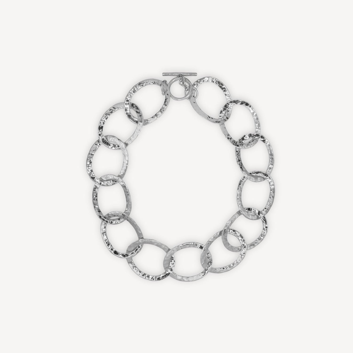 Textured link Necklace - Silver