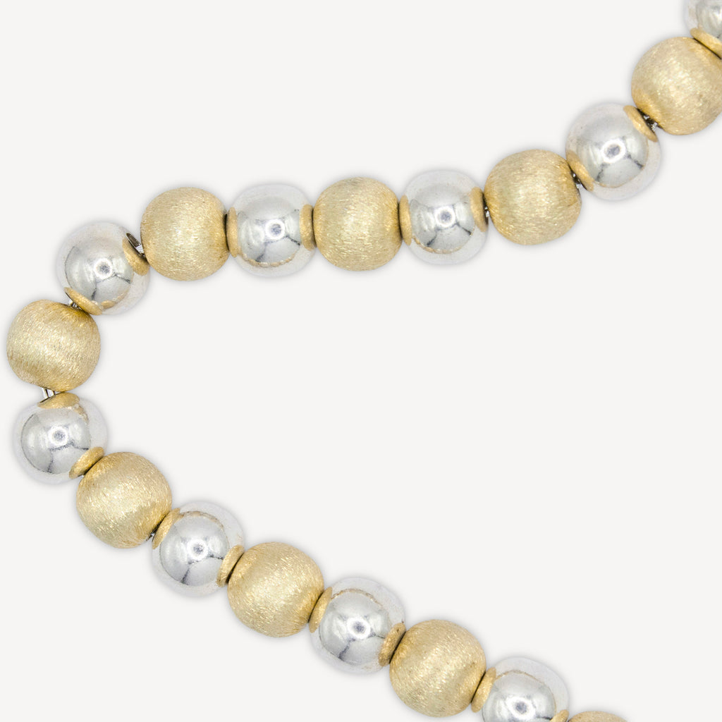 Mixed Metals Beaded Necklace