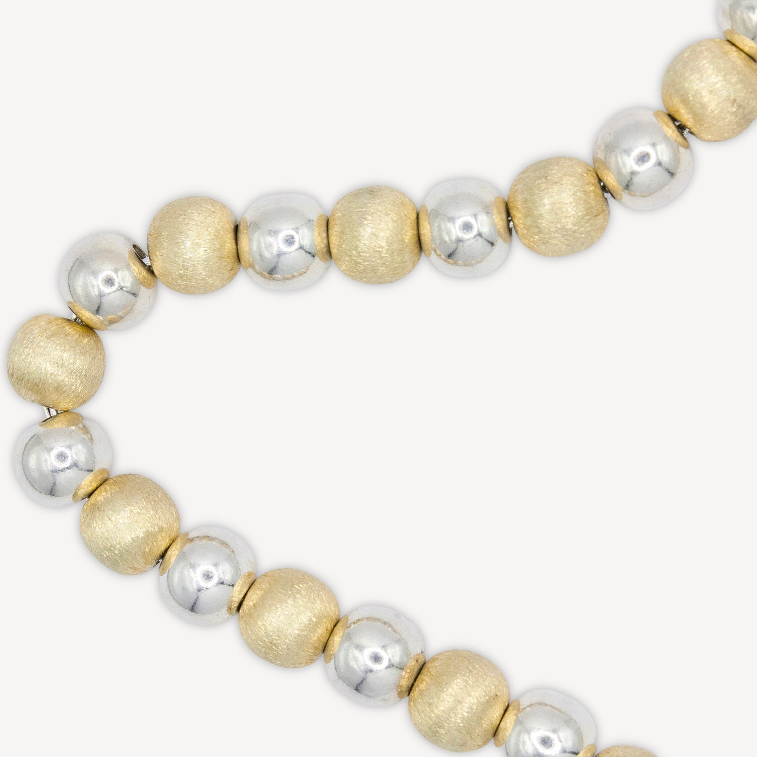 Mixed Metals Beaded Necklace