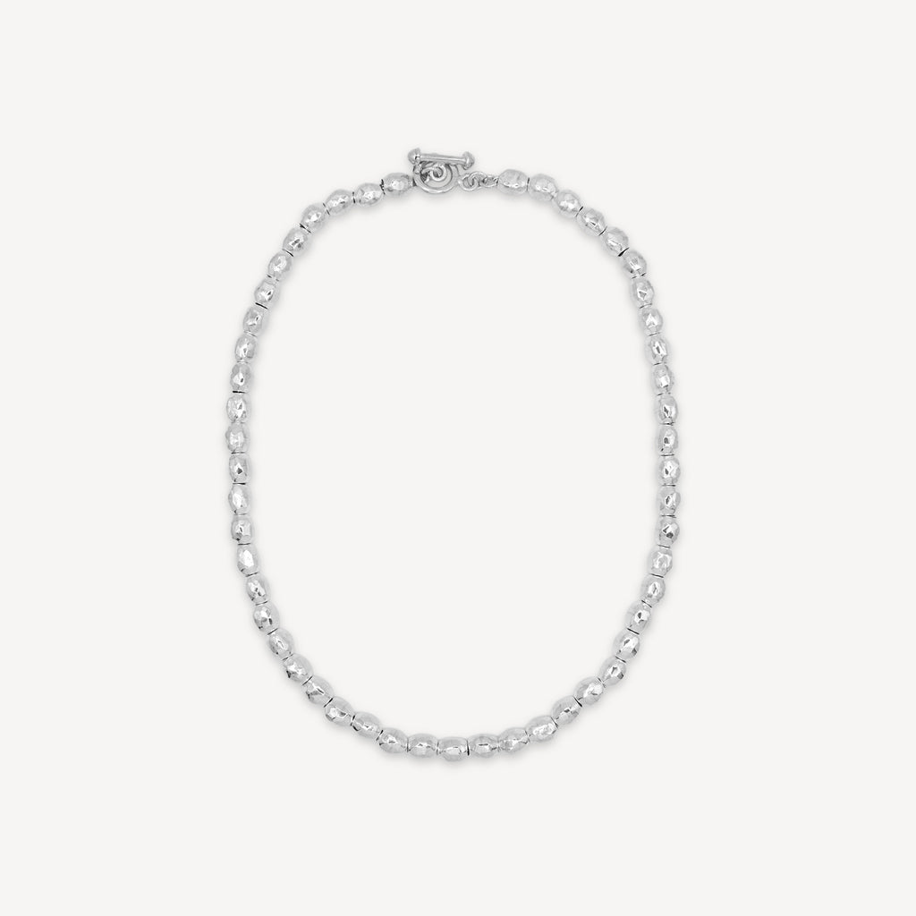 Beaded Necklace - Silver