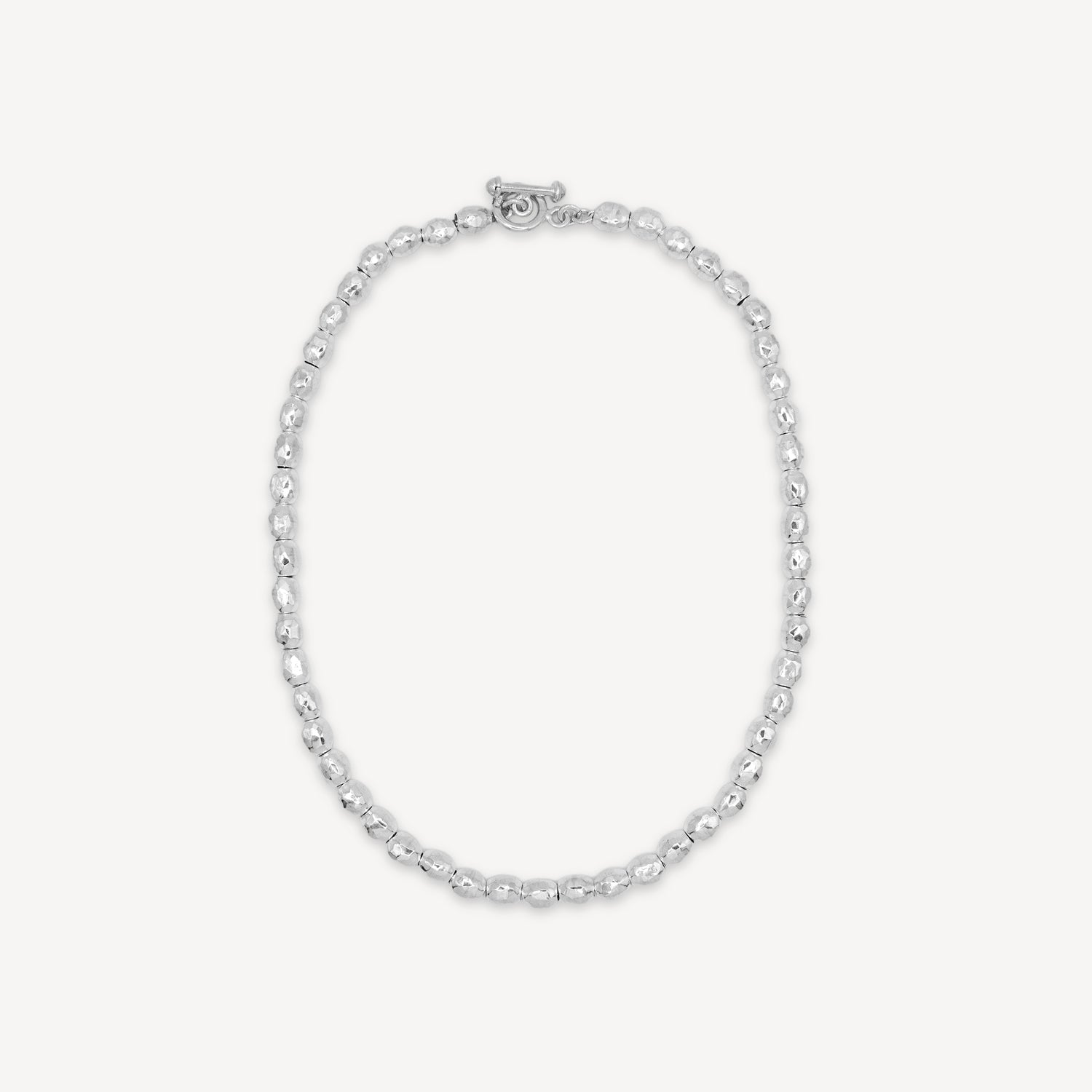 Beaded Necklace - Silver