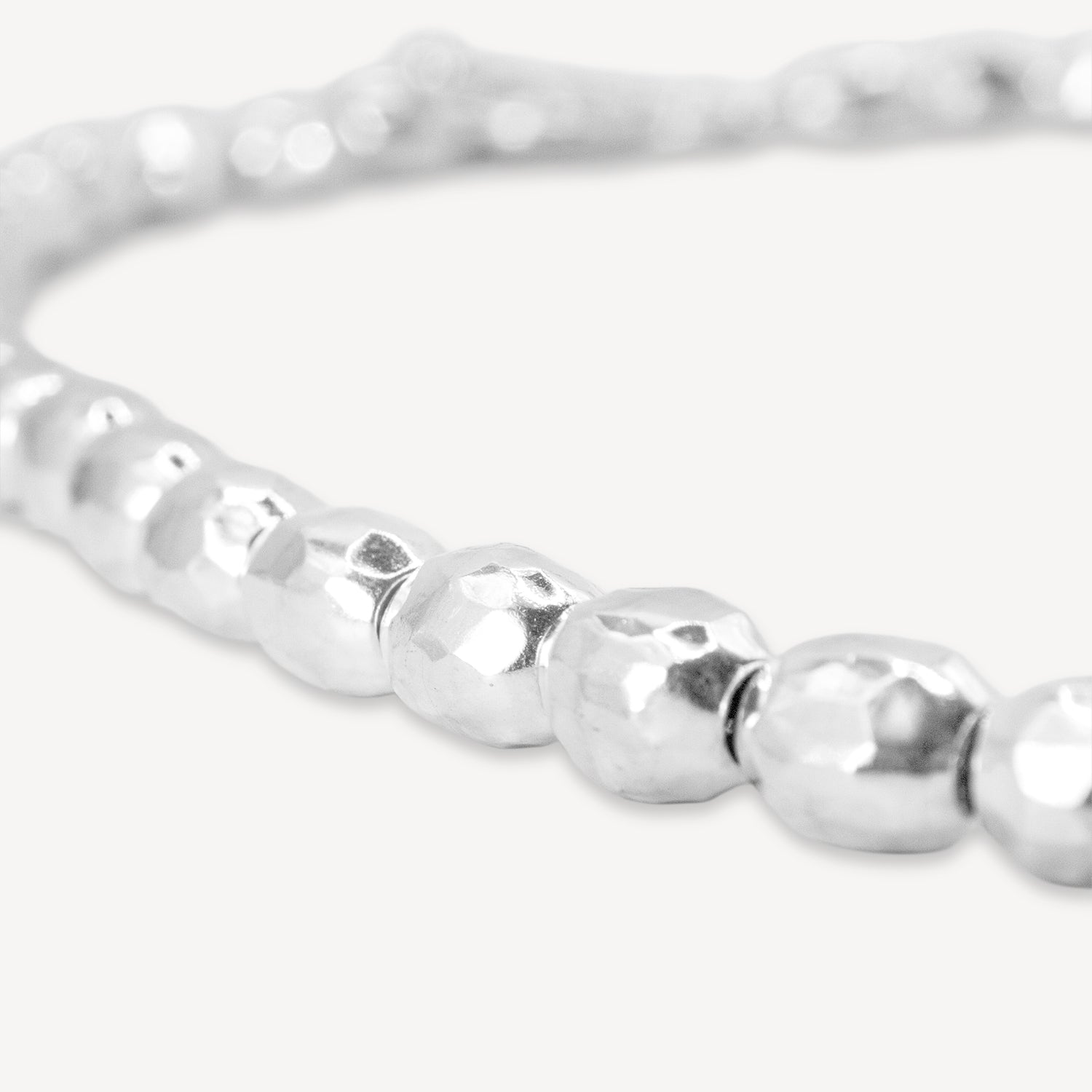 Beaded Necklace - Silver