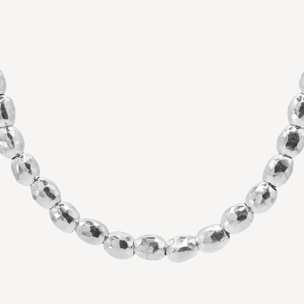 Beaded Necklace - Silver
