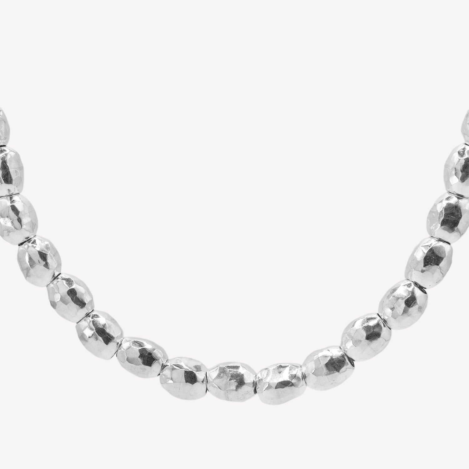 Beaded Necklace - Silver