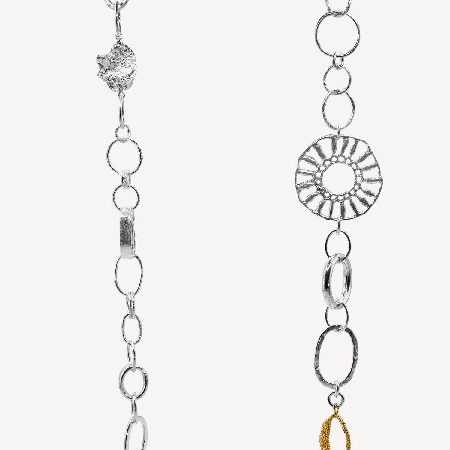 Mixed Metals Sautoir Necklace