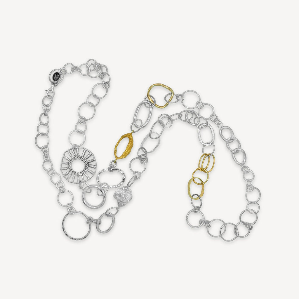 Mixed Metals Sautoir Necklace