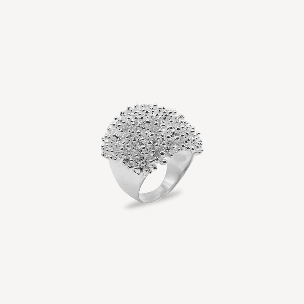 Bague corail - Argent