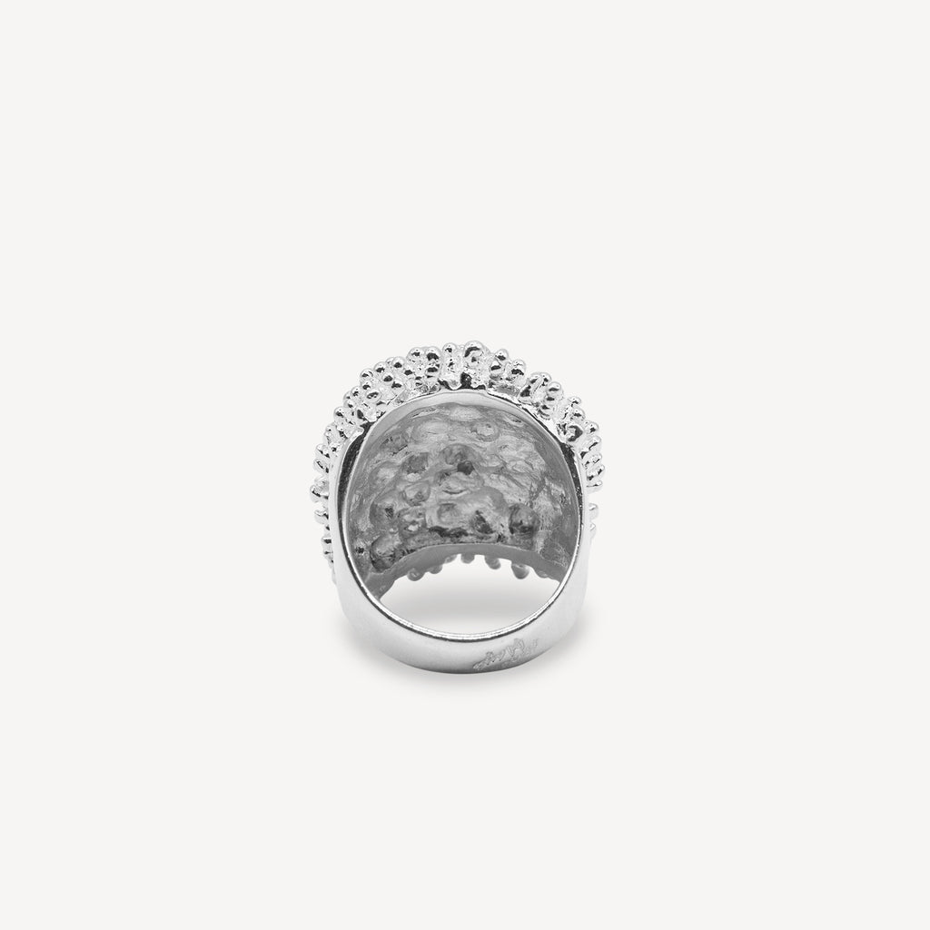 Bague corail - Argent
