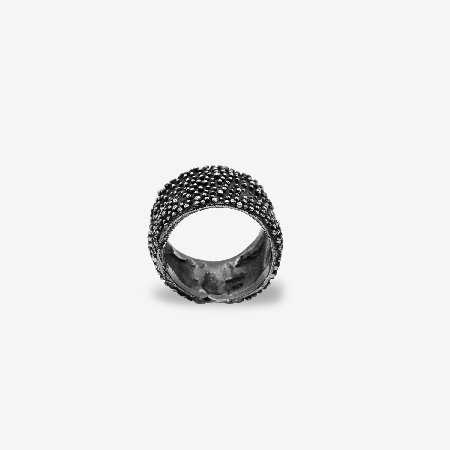 Caviar Ring - Oxidized
