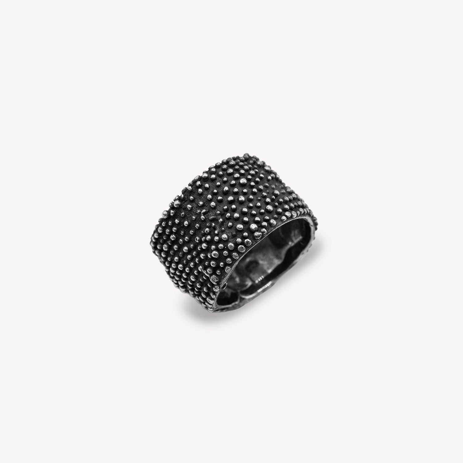 Caviar Ring - Oxidized