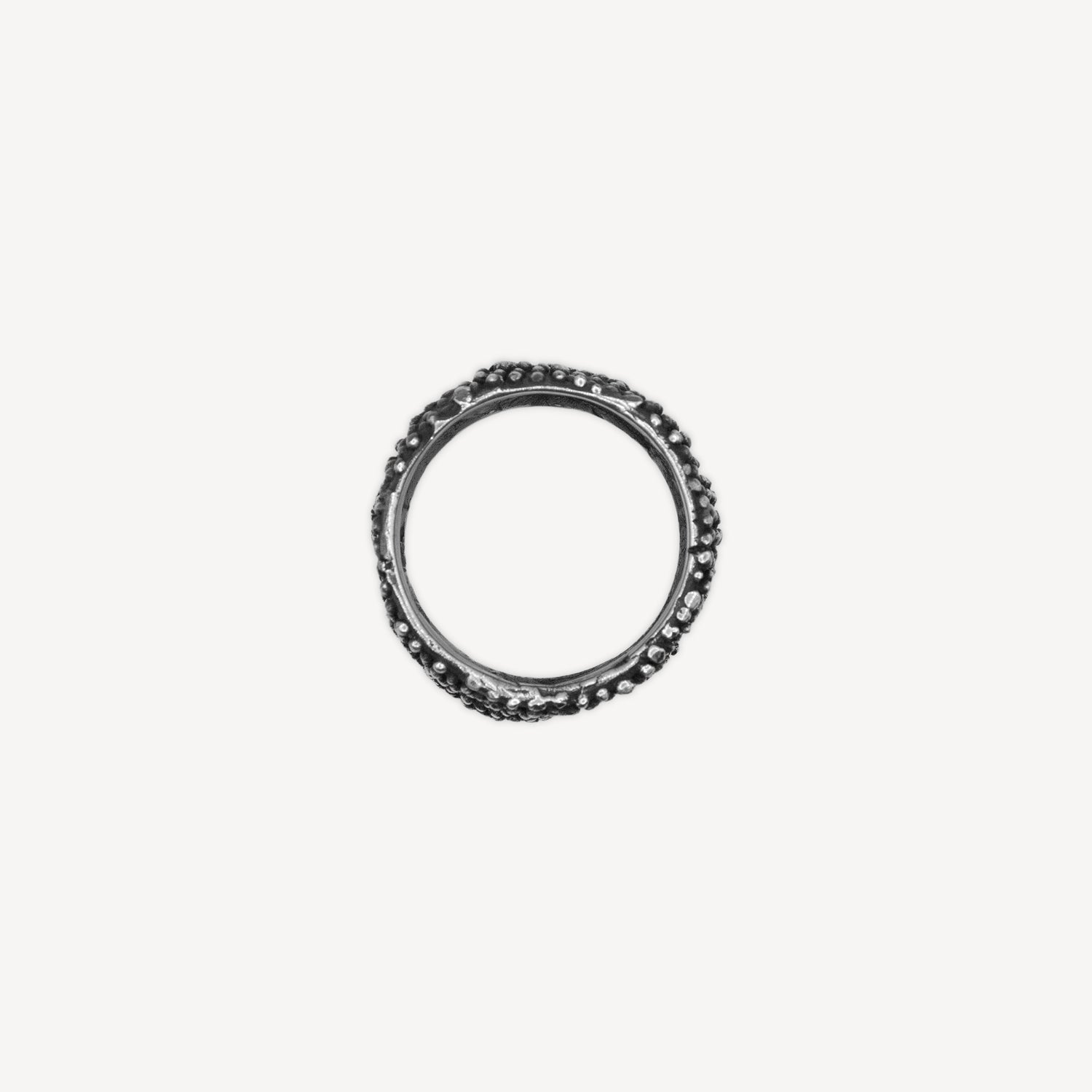 Caviar Ring - Oxidized