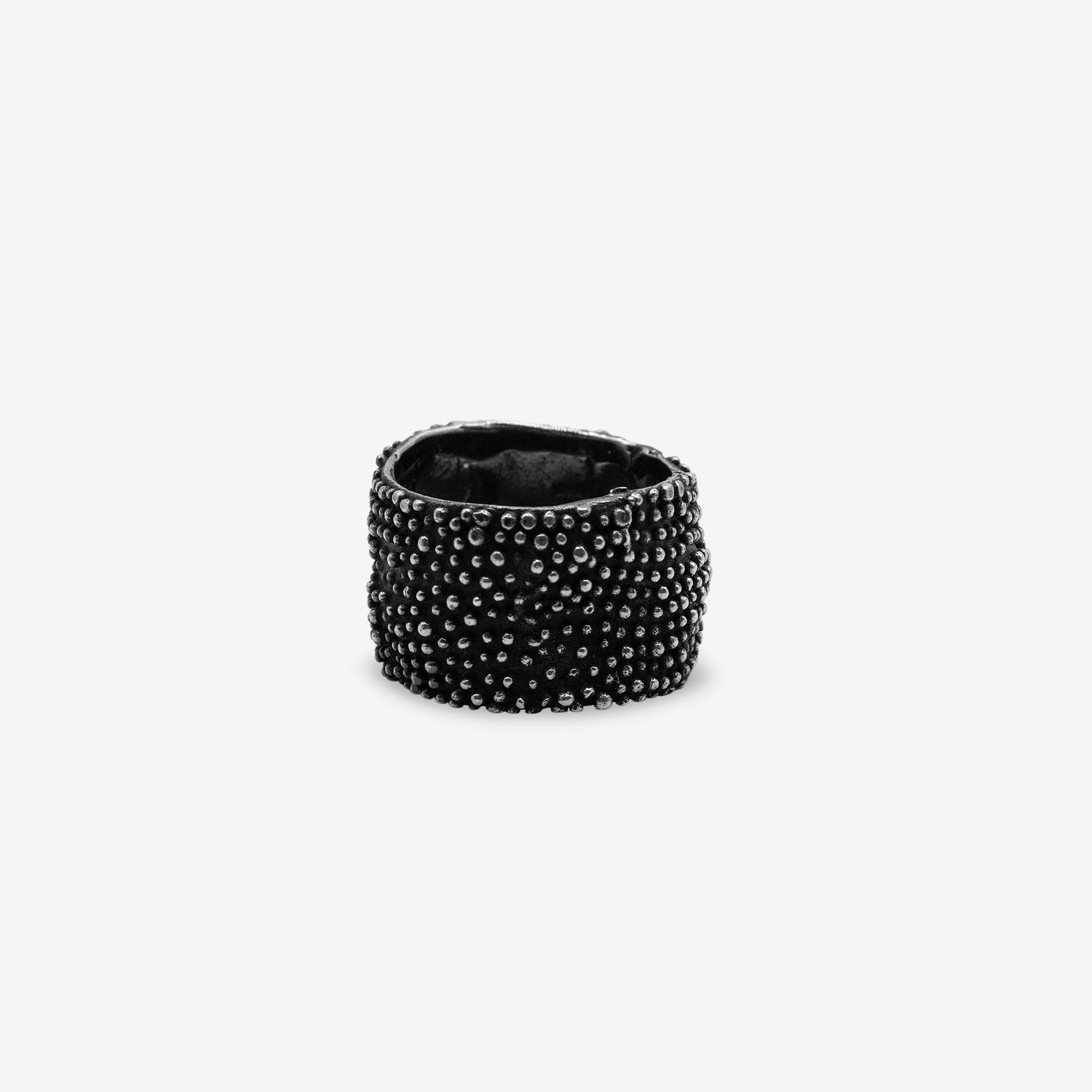 Caviar Ring - Oxidized