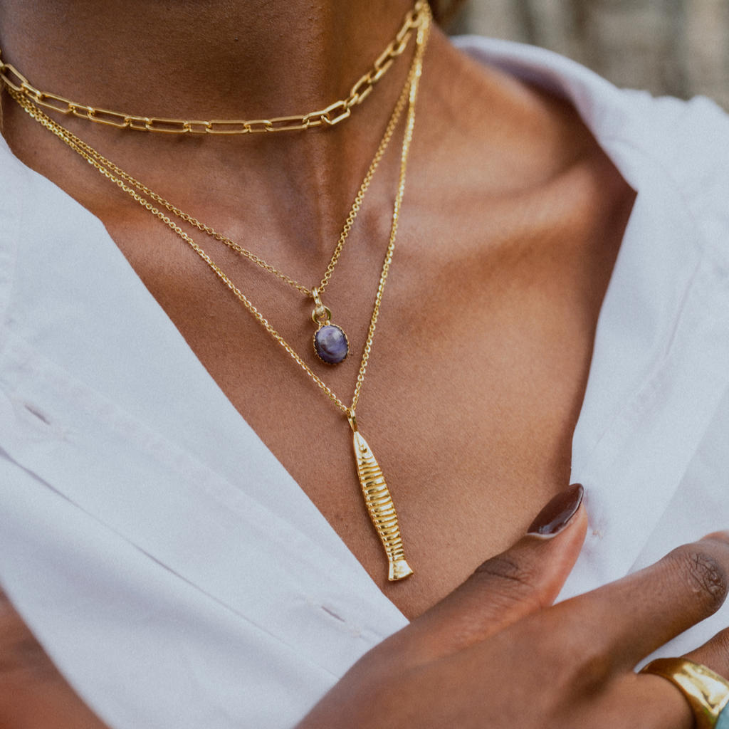 Sardine Pendant - Vermeil