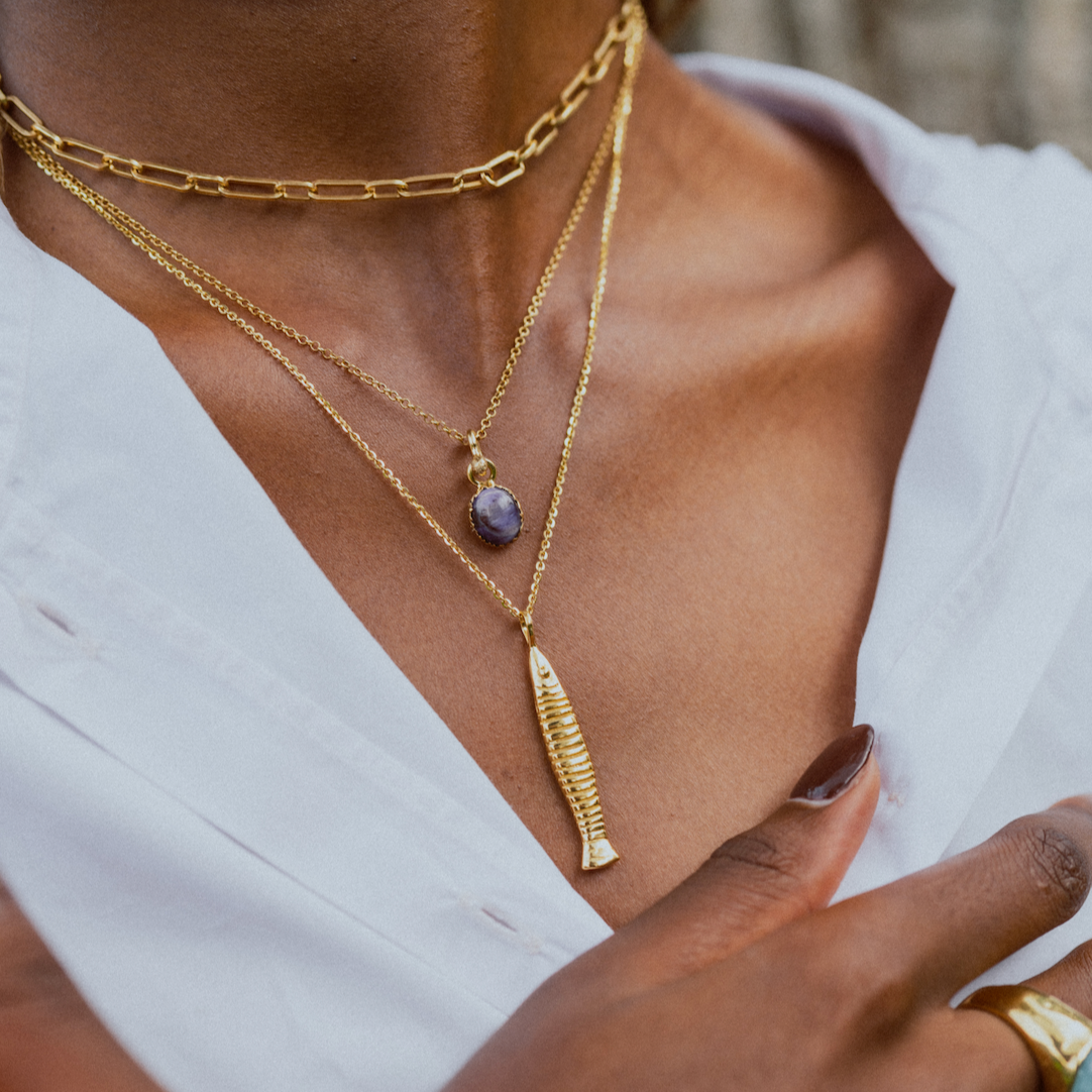 Sardine Pendant - Vermeil