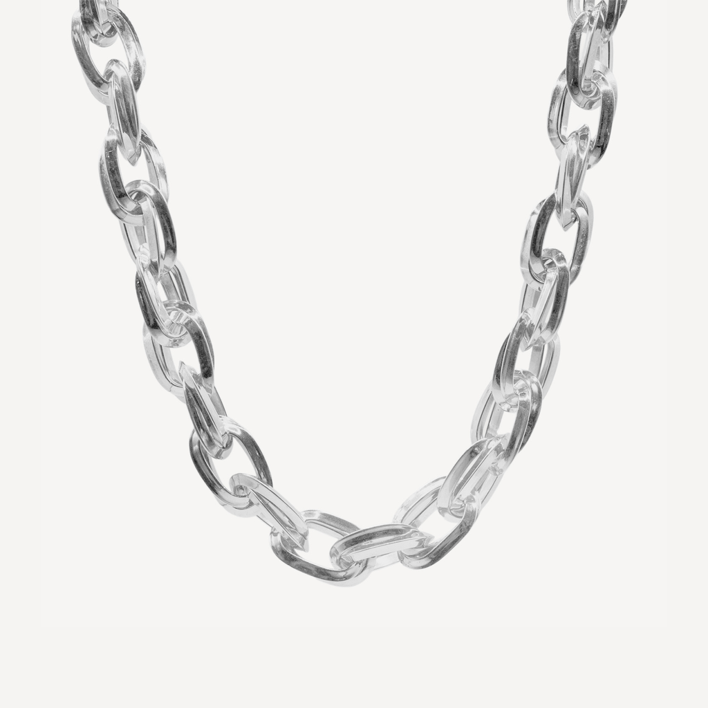 Statement Chain Necklace - Silver